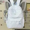 Mochila Escolar Gris Niebla para Niñas Estilo Japonés Ins Nueva Alta Apariencia Estilo Académico Mochila Cielo Estrellado Secundaria y Preparatoria Ligera Doble Correa