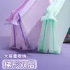 Estojo Sanrio coolomi grande capacidade camada dupla rede transparente bolsa para lápis fofa simples caixa de papelaria bolsa de armazenamento