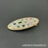 Transmissão ao Vivo de Novos Grampos de Cabelo Artesanais com Pedra Bruta Incrustada, Presilhas de Franja Personalizadas Estilo Chinês com Pedras Totais, Acessórios de Cabelo com Strass, Presilhas Bico de Pato Atacado