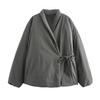 Comercio exterior transfronterizo de Amazon, ropa para mujer europea y americana, otoño e invierno 2024, nuevo diseño de moda callejera, estilo kimono de doble solapa para exteriores
