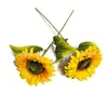 Girasol Simulado de un Solo Tallo Flor Artificial Decoración para el Hogar Boda Arreglo Floral Adorno Flor Artificial de Plástico Transfronteriza