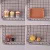 Set Creativo de Hamburguesa de Palomitas y Cola Juguete de Casa de Muñecas Adornos Artesanías de Resina Materiales Hechos a Mano para DIY