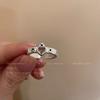Anillo de amor con lazo mate para mujer otoño e invierno diseño nicho de alto sentido anillo para el dedo índice dulce cool chica hot anillo de novias