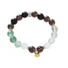 Pulseira de Cristal de Fluorita Verde Natural, Pulseira de Design Original Exclusivo da Moda para Mulheres, Pulseira Versátil e de Alto Padrão
