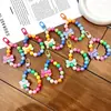 Chaveiro Colorido de Contas com Banho Acrílico AB Borboleta Pulseira de Contas Pingente para Celular Chaveiro Acessórios para Joias DIY