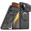 Aplicável à capa de celular Redmi K80, capa de celular Xiaomi 14T com suporte de janela, capa de celular Redmi Note 15 Pro