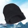 Gorro de Punto Estilo Europeo y Americano Transfronterizo con Visera, Gorra de Béisbol Negra, Gorro de Punto de Ala Ancha para Otoño e Invierno, Estilo Versátil