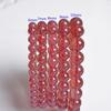 Pulsera de Cristal de Fresa Roja Natural Pulsera Cristal Rojo Hielo Rojo Paloma Joyería Suministro en Vivo Venta al Mayoreo