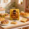 Saco de Pão de Rosquinha Desenho Animado Cena de Micro Paisagem Decoração Ornamento de Resina Acessório DIY Buraco de Chave