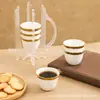 Venta Directa de Fábrica Taza de Café de Cerámica a Juego con Borde Dorado Galvanizado Borde Plateado Taza de Cerámica Taza de Té para la Tarde Taza de Agua