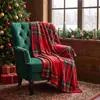 Copos de Nieve Árbol de Navidad Papá Noel Múltiples Patrones Manta Manta para Siesta en la Oficina Estilo Simple Suministro para Comercio Electrónico Transfronterizo