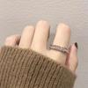 Anillo de acero de titanio resistente a la decoloración para mujer, diseño de nicho, anillo liso para el dedo índice, estilo frío, colección de anillos de pareja con personalidad