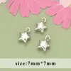 Chapado Eléctrico Oro Verdadero 18K Estrella Luna Mariposa Lisa Mini Colgante DIY Pendientes Collar Joyería Semi-terminada Combinación