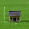 Micro-Paisagem Criativa Estilo Rústico Retro Cabana de Palha Decoração de Jardinagem Acessórios de Decoração DIY Mini Enfeites de Resina