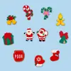 Parche de Muñeco de Nieve Navideño Pequeño de Dibujos Animados de Goma Blanda de PVC Decoración DIY para Zapatillas, Accesorios para Fundas de Teléfono y Accesorios para Zuecos