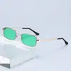 Gafas de Sol, Gafas de Conducir Anti-UV, Nuevas Gafas Metálicas Cuadradas con Marco Pequeño Retro de Moda para Hombre 2025