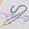 Collar con Colgante Fino de Jade de 2 mm con Nudo de Transferencia Trenzado y Cuentas de Concha, Correa para el Cuello Ajustable para Hombres y Mujeres
