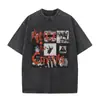Camiseta Estampada Gráfica de Portada de Álbum de la Banda de Rock Alice in Chains Vintage Lavada para Hombres y Mujeres Estilo Gótico