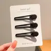 Grampo de Cabelo Preto para Franja Lateral, Presilha Bb para Mulheres, Acessório de Cabelo para a Parte de Trás da Cabeça, Organizador de Cabelo para Fios Soltos