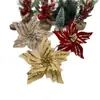 Atacado do Fabricante Flores de Natal, Decorações de Natal para o Festival da Primavera, Flores de Natal, Flores Artificiais Feitas à Mão, Flores de Natal Populares Transfronteiriças