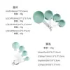 Herramientas de horneado cuchara medidora juego de 8 piezas mango de acero inoxidable taza medidora cuchara medidora herramienta de cocina con báscula juego de cucharas medidoras
