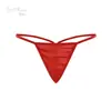 Guiruo lencería sexy color sólido satén tiro bajo tanga banda delgada bottoming calzón T puro ropa interior de mujer P28