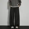 Pantalones deportivos holgados de pierna ancha de estilo americano, de marca moderna, grises inclinados, resistentes, de pierna recta y caída suave, para hombre y mujer, casual deportivo para otoño.