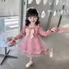 Nueva falda abullonada para niños dulce y a la moda falda larga de princesa para niñas pana vestido de industria pesada moda