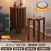 Bancos de Madera Maciza Apilables para Uso Doméstico, con Ruedas para Almacenamiento y Apilamiento, Bancos para Invitados, Bancos Redondos Estilo Vintage