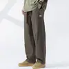 Calça casual americana moda masculina rua solta reta marca de moda utilitária versátil Ruan Shuai nova calça comprida de perna larga