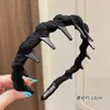 Tiara de Cabelo Ondulado Estilo Coreano para Mulheres 2025 Nova Coroa Alta Grampo Dentado para Lavar o Rosto Tecido Antiderrapante Prendedor de Cabelo Tiara Acessório de Cabelo