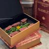 Caixa de Preparo de Bife Livro Mágico para Restaurantes Populares, Livro Falso de Madeira, Modelo de Livro Artificial, Prato de Jantar, Decoração de Mesa