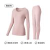 Conjunto de Ropa Interior Térmica de Algodón Puro para Mujer, Capa Base Ajustada, Ropa Interior Cálida, Suéter de Algodón Completo para Otoño e Invierno, Tallas Grandes, Estilo Delgado