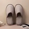 Pantuflas Desechables Engrosadas Hotel Casa de Huéspedes Al por Mayor Gris Hombres Mujeres Hogar Huésped