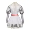 Vestido de mujer con alma de payaso, disfraz de Halloween, payaso de terror, juego de rol, cosplay, fábrica