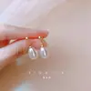 Brincos de Pérola em Gota d'Água com Agulha de Prata 925 Novos Tendência Celebridade da Internet Temperamento Brincos Delicados Joias de Pérola Sintética Femininas
