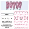 Celebridad en línea uñas hellokitty pegatinas dedo medio vertical gato KT lindo gatito gatito parte trasera adhesiva pegatinas de uñas flor joyería