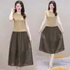 2023 nuevo estilo Yujie ligero familiar estilo Hong Kong alta gama conjunto completo con falda rejuvenecedora traje de dos piezas ropa de verano para mujer