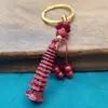 Colgante Llavero de Cinabrio de Alto Contenido Loto de Cinabrio Pixiu Llavero Arena Dorada Morada Colgante para Cadena de Bolso de Teléfono Móvil de Buena Suerte