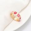 Anillo de dedo índice con diseño de nicho moderno y temperamento con diseño de flor de goteo de estilo frío de celebridades de Internet.