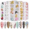 Accesorios Transfronterizos para Uñas Nuevas Cadena Pequeña Estilo Ins 12 Estilos en Caja Oro y Plata Pegatinas Decorativas para Uñas DIY Cadena Metálica