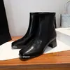 Tacones altos de tacón grueso otoño e invierno a juego nuevas botines tobilleros faldas Botas Martin botas adelgazantes francesas para mujer 2026