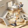 Aspiradora inalámbrica transfronteriza, sin escobillas, potente 550W, alta potencia, succión fuerte, portátil de mano para el hogar, modelo pequeño telescópico