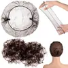 Rede de Cabelo para Mulheres de Venda Quente para Comércio Exterior, Embalada Individualmente, Preta, Invisível, Sem Costura, Acessório de Cabelo para Penteado de Aeromoça, para Provas de Arte