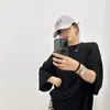 Gorra de Béisbol de Algodón Estilo Retro Americano Bordada para Mujeres con Circunferencia de Cabeza Grande, Gorra Versátil Casual con Visera de Pato para Hombres, Hace que la Cara Parezca Más Pequeña