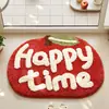 Alfombra de Felpa Divertida con Forma de Durazno, Tapete de Baño Absorbente y Antideslizante, Felpudo Decorativo para Dormitorio, Alfombrilla de Piso para Baño, un Gran Accesorio para el Hogar