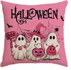 Nova Fronha de Almofada de Linho Fantasma Preto e Branco Festa de Halloween Sala de Estar Sofá Fronha Decorativa Capa de Almofada Transfronteiriça