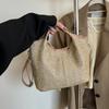 Bolsa de Paja Estilo Nuevo Primavera 2025 Bolso de Hombro Cruzado Estilo Occidental de Moda Simple Bolso de Mano de Gran Capacidad para Mujeres