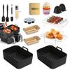 Conjunto de Acessórios de 9 Peças para Fritadeira de Ar Ninja Af180 Grelha Alça Cesto Pizza Fritadeira de Ar Af300
