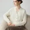 Cárdigan de Cachemira para Mujer, Suéter Abrigo de Pico, Top Largo Único de Encaje con Lentejuelas de Moda, Nuevo Estilo Otoño/Invierno